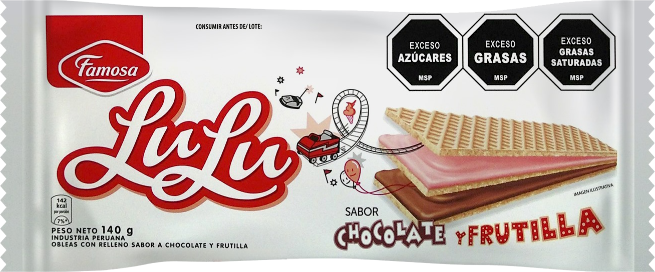 Waffle Lulu Choco & Frutilla - Nerilan Uruguay